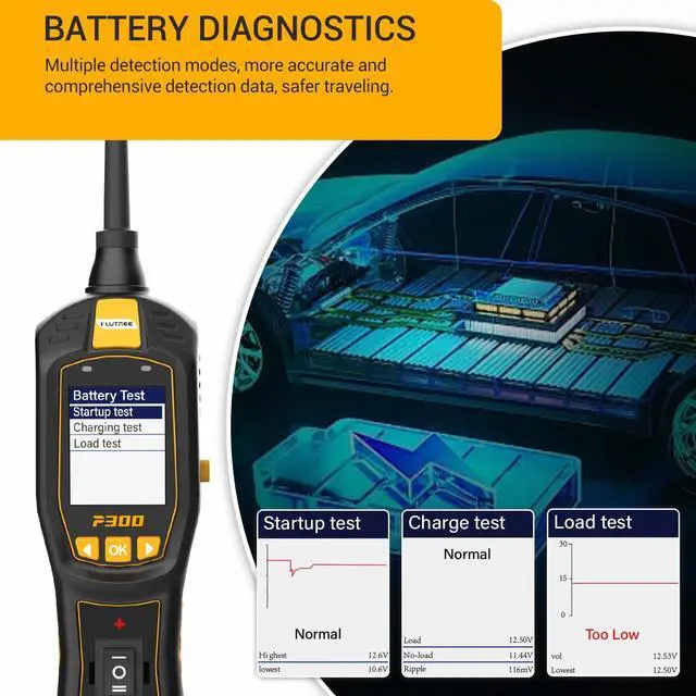 Alt view image 4 of 7 - 2-in-1 Power Probe Circuit Breaker Finder and Battery Tester, 6-30V AC/DC Voltage, Fuel Injector, Relay, Fuse Tester, Component Activating, 40FT Freedom, 2025 Updated