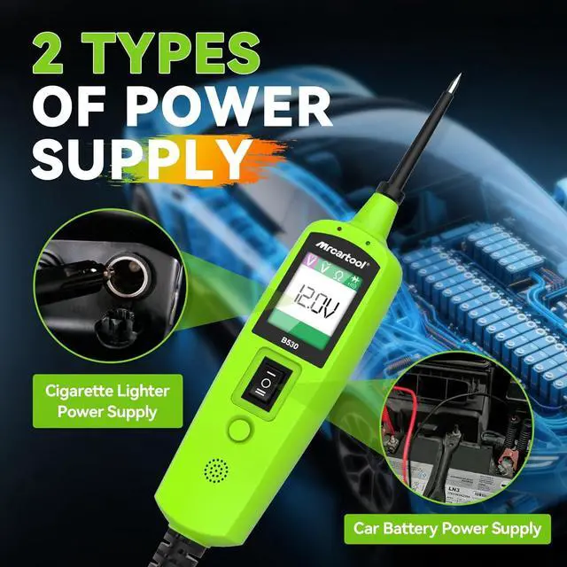 Alt view image 5 of 7 - B530 Automotive Power Circuit Probe Tester 12V/24V Electrical Short Circuit Finder with 33ft Extension Cable for Car Truck Motorcycle Vehicle Electrical Systems