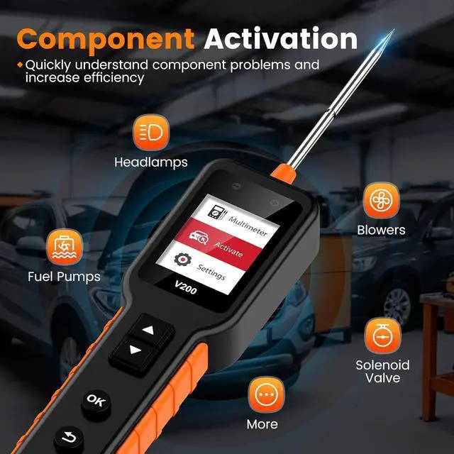 Alt view image 4 of 6 - V200 Upgrade Automotive Circuit Tester, 12-24V Electrical Short Open Breaker Circuit Finder, Auto Power Circuit Probe Tester, Car Fuse Tester, 16.4Ft(5M) Cable