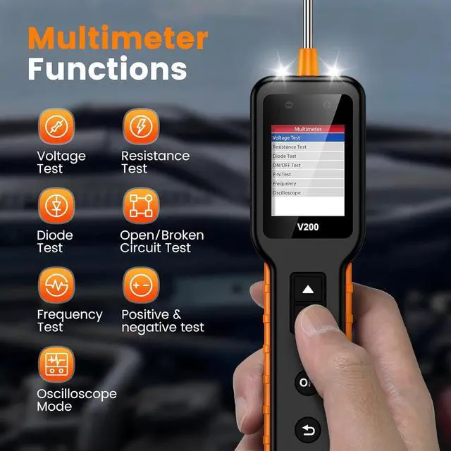 Alt view image 3 of 6 - V200 Upgrade Automotive Circuit Tester, 12-24V Electrical Short Open Breaker Circuit Finder, Auto Power Circuit Probe Tester, Car Fuse Tester, 16.4Ft(5M) Cable