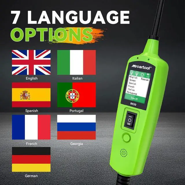 Alt view image 7 of 7 - B530 Automotive Power Circuit Probe Tester 12V/24V Electrical Short Circuit Finder with 33ft Extension Cable for Car Truck Motorcycle Vehicle Electrical Systems