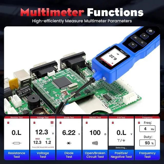 Alt view image 4 of 7 - Circuit Tester Automotive, Power Circuit Probe Tester, Car Fuse Tester, 0-80V DC Test Light Automotive Short Circuit Finder, CT300 Auto Electrical Circuit Tester, Automotive Tool