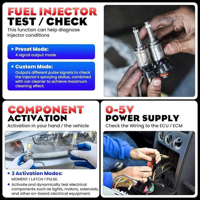 Alt view image 7 of 7 - Circuit Tester Automotive, Power Circuit Probe Tester, Car Fuse Tester, 0-80V DC Test Light Automotive Short Circuit Finder, CT300 Auto Electrical Circuit Tester, Automotive Tool