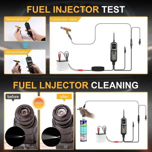 Alt view image 3 of 7 - Power Circuit Probe Tester, Auto Short Circuit, Relay Fuse Tester, Voltage Tester, 6V 40V DC Auto Electrical System Test Tool Kit, Diode Resistance Check for Motorcycle Trucks