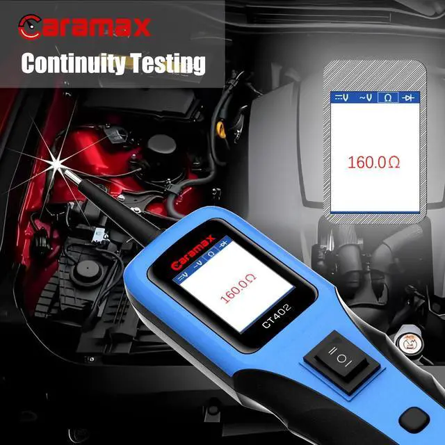 Alt view image 4 of 7 - Automotive Power Circuit Probe Tester 12-24V Trailer Light Tester 40FT Cord Resistance&Duty Cycle Digital Multimeter Short&Open Finder Reverse Protection Auto Diode Electrical Diagnostic Kit