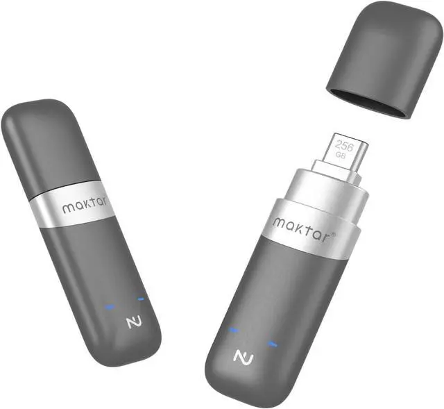 Main image of Nukii Encrypted Flash Drive - Patented NFC Security USB | Data Locker, Electronic Password Keeper, Write Protect USB, iPhone Security Key & Crypto Phrase Storage 256GB