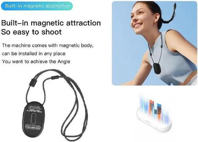 Alt view image 4 of 7 - H8 64GB 4K Thumb Action Camera, Mini Body Cameras, Wearable Pocket Vlogging Camera, Multiple Accessory Mount Anywhere Small Portable Hands-Free Helmet Cam for Work, Cycling, Travel, Pet Walking (Black