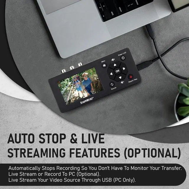 Alt view image 6 of 6 - Video Capture Box 2.0 - Record Video & Audio from VCR, VHS, AV, RCA, S-Video, Hi8, Camcorder, DVD, Cassette Tape Players, Stereos, Turntables