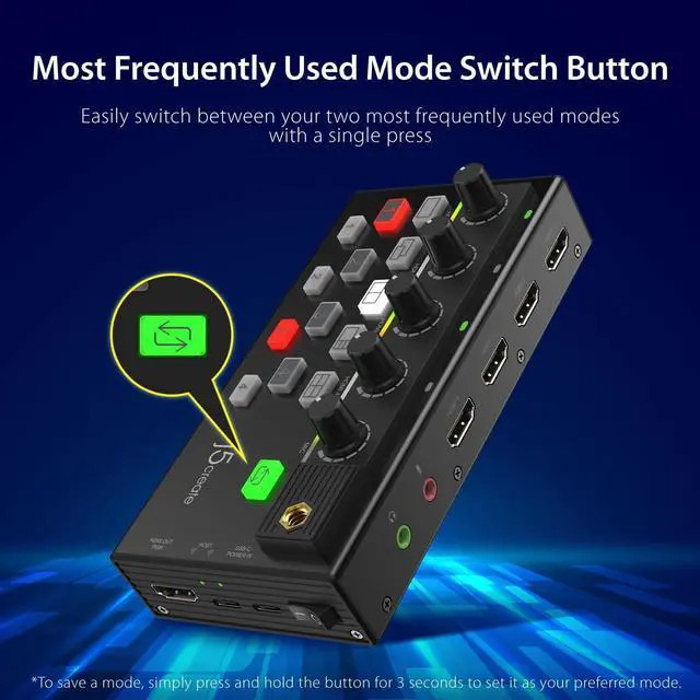 Alt view image 6 of 7 - All-in-One Live Streaming Station - Quad HDMI Capture, Audio Mixer, Video Switcher, Plug & Play, for Streaming, Video Conferencing, Teaching, Broadcasting (JVA08)