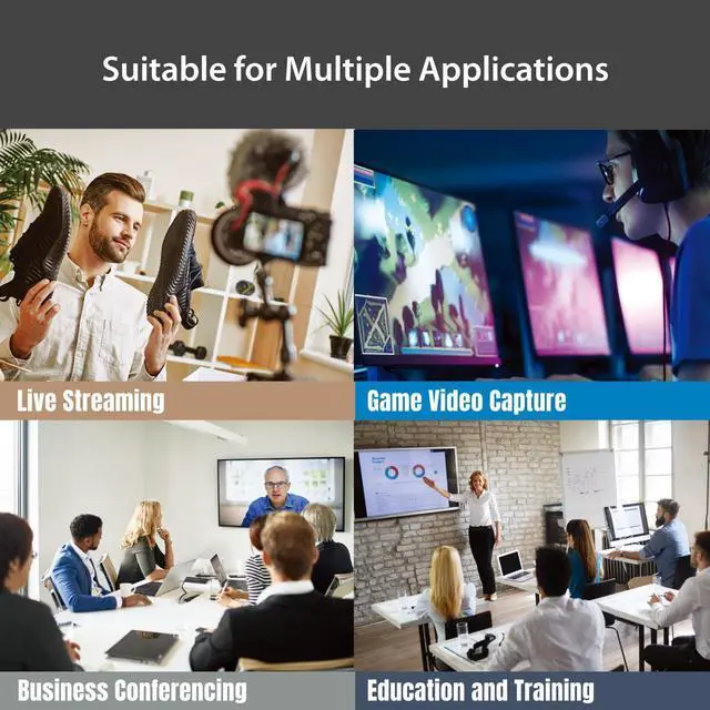 Alt view image 7 of 7 - All-in-One Live Streaming Station - Quad HDMI Capture, Audio Mixer, Video Switcher, Plug & Play, for Streaming, Video Conferencing, Teaching, Broadcasting (JVA08)