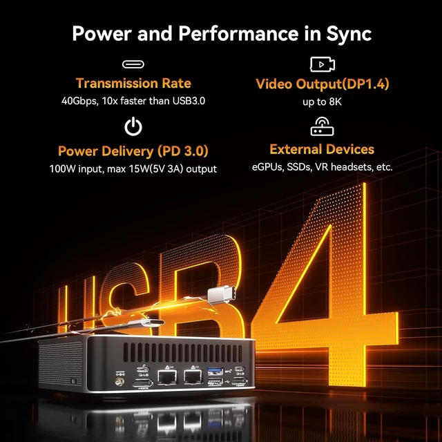 Alt view image 6 of 7 - GEEKOM Barebones A8 Max Office Mini PC|AMD Ryzen 7 8745HS (Beats 7735hs)