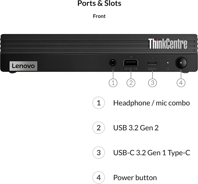 Alt view image 3 of 7 - ThinkCentre M70q Tiny Desktop, 16GB DDR4 RAM, 1TB PCIe NVMe SSD