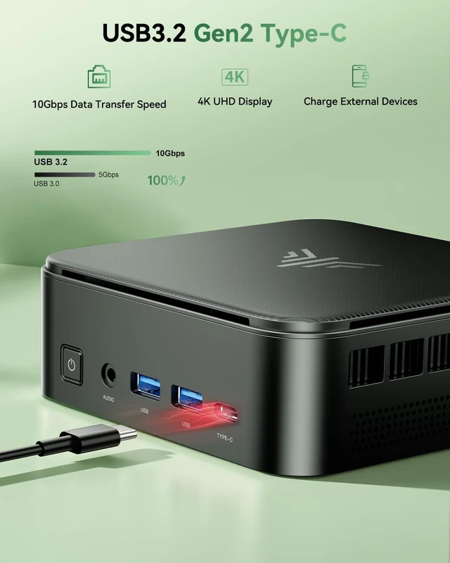Alt view image 6 of 7 - KAMRUI E3B Mini PC AMD Ryzen 5 7430U 16GB RAM 512GB SSD Micro Computers