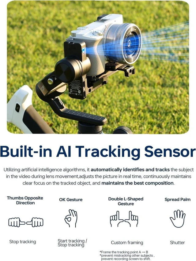 Alt view image 3 of 6 - SCORP Mini 2 Combo Camera Gimbal with Built-in AI Tracking