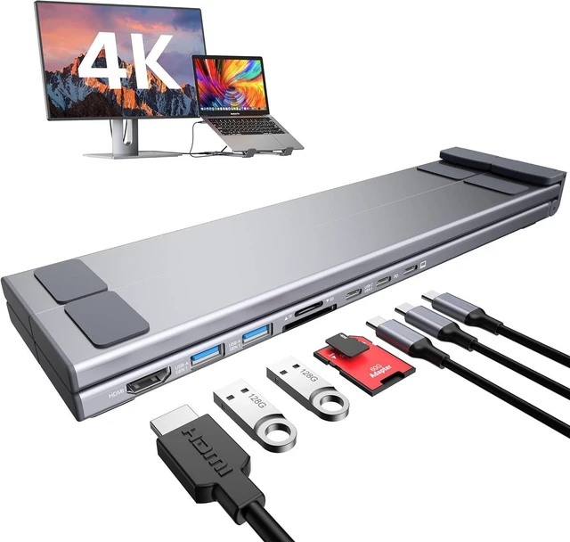 Main image of USB-C Laptop Docking Station - 7-in-1 Hub with 4K HDMI, 2 USB 3.1, 100W PD, Universal Dock for MacBook Pro/Air/Dell/HP/Surface/Lenovo