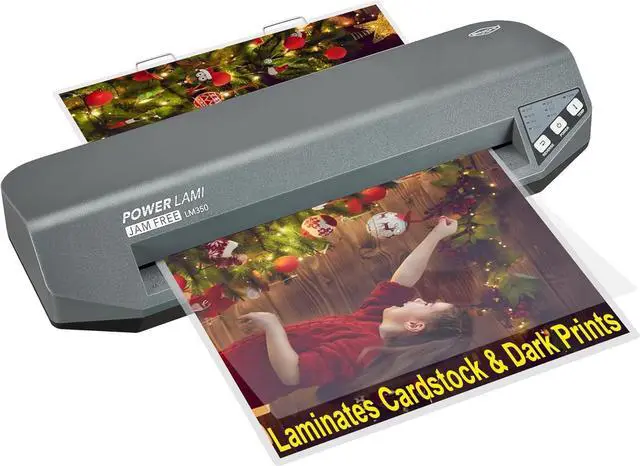 Main image of 13" Commercial Laminator | 310 Mil, 4-Roller, 48s Warm-Up, 17s/Sheet, Heavy Duty No-Jam Design, Works with Cardstock & Dark Prints, Includes 10 Sheets, Ideal for Office, School & Business
