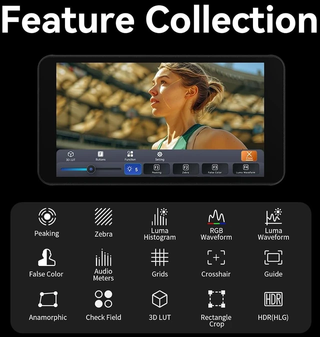 Alt view image 2 of 7 - PT5 II 5" Touchscreen DSLR Field Monitor, 4K30P In/Out, Wide Color Gamut Peaking, 3D LUT, Luma RGB Waveform & Video Assist, New UI MOVnorm OS