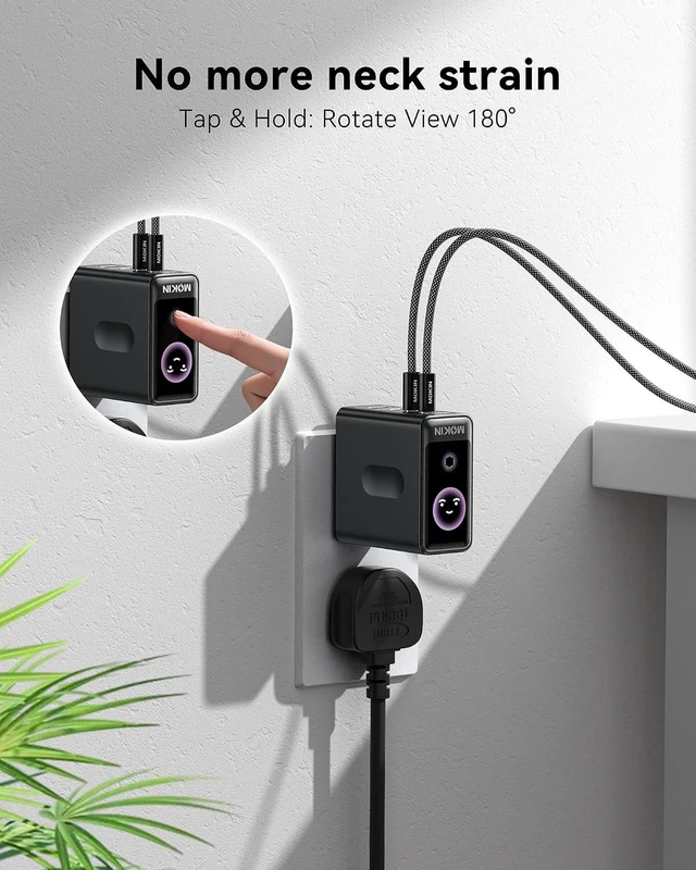 Alt view image 4 of 7 - MOKiN 140W USB C Charger, 4-Port Smart Display GaN Fast Charger for MacBook
