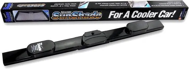 Alt view image 5 of 6 - 25" Retractable Windshield Sunshade - Car & Truck Windshield Shade for SUVs, Pickups & Sedans, Accordion Retractable Design, UV Protection, Heat Blocking Sun Shade