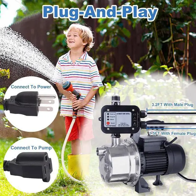 Alt view image 6 of 7 - Smart Water Pump Pressure Controller - Automatic Electronic Switch, Adjustable Pressure Range 1.5-2.5bar, Easy Plug-and-Play, 110-120V, Ideal for Various Pump Types