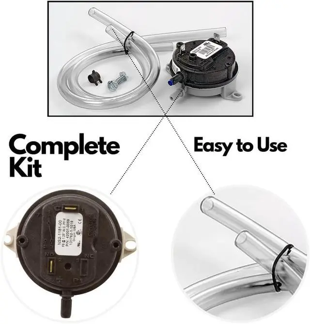 Alt view image 2 of 7 - Air Flow Switch Compatible with Pentair Pool Heater Parts 42001-0061S - Compatible with Pentair Mastertemp and Starite Max E Therm Pool and Spa Water Heater