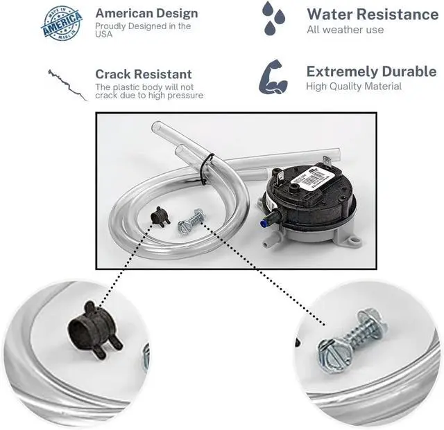 Alt view image 4 of 7 - Air Flow Switch Compatible with Pentair Pool Heater Parts 42001-0061S - Compatible with Pentair Mastertemp and Starite Max E Therm Pool and Spa Water Heater