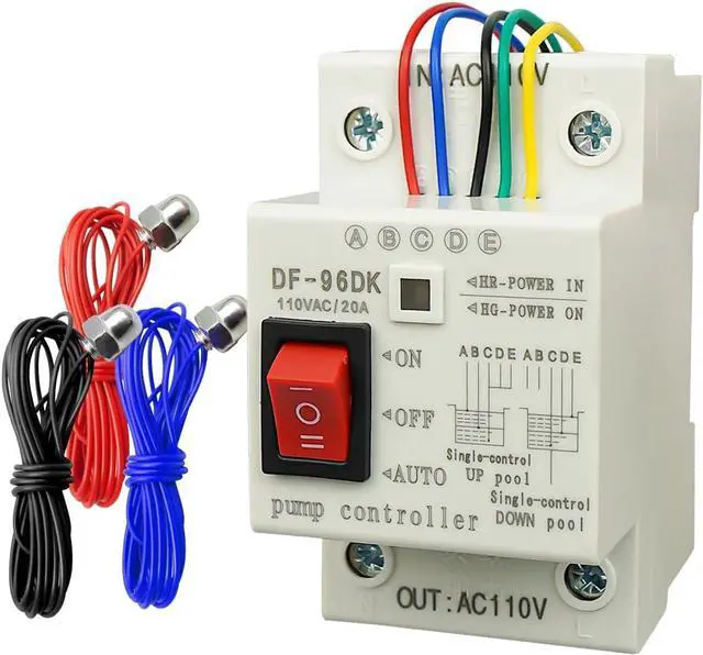 Main image of Automatic Water Level Control Switch for Sump Pump AC 110120V Supply & Drain Controller with 6.5ft Sensor for Automatic Water Level Management