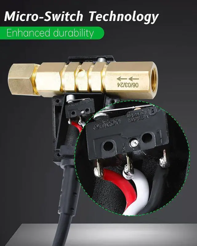 Alt view image 3 of 6 - 100975 Flow Switch for Pressure Washer, Flow Switch Fit for General Pump, 12.0 GPM, 5000 PSI, Mounts in Any Position
