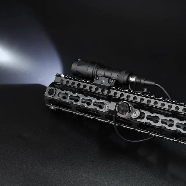 Alt view image 4 of 7 - Remote Pressure Switch, Tactical Flashlight Weapon Light Switch with SF Plug for M300 M600 Scout Light, Aluminium Alloy Switch Fit for Mlok/Keymod Rail