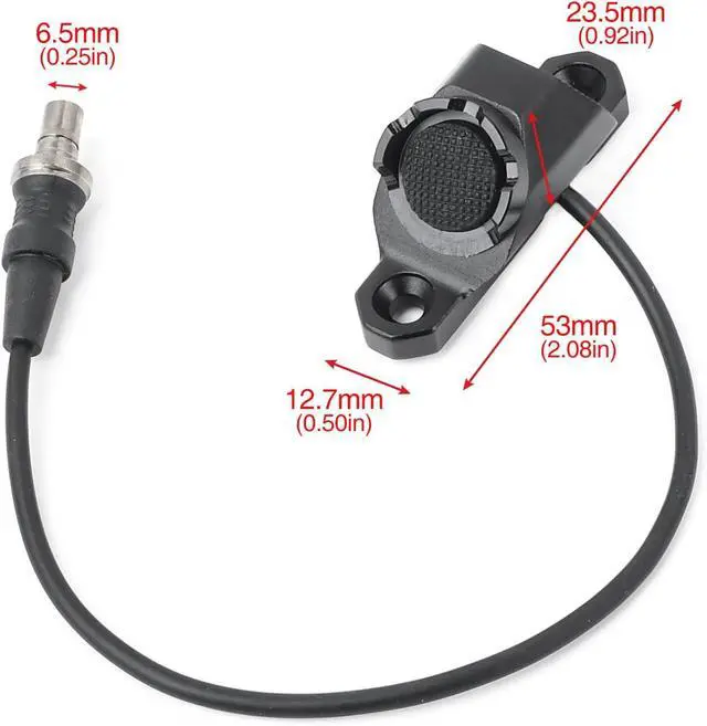 Alt view image 7 of 7 - Remote Pressure Switch, Tactical Flashlight Weapon Light Switch with SF Plug for M300 M600 Scout Light, Aluminium Alloy Switch Fit for Mlok/Keymod Rail