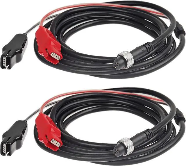 Main image of 2Pcs 10Ft Electric Fishing Reel Power Cord Cable, Power Cable Connecting Battery to Reels Spool, Compatible with Daiwa Tanacom 1000 750 500, Seaborg 500MJ, Leobritz, Shimano, BeastMaster, ForceMaster