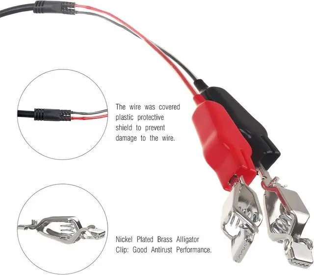 Alt view image 4 of 6 - 2Pcs 10Ft Electric Fishing Reel Power Cord Cable, Power Cable Connecting Battery to Reels Spool, Compatible with Daiwa Tanacom 1000 750 500, Seaborg 500MJ, Leobritz, Shimano, BeastMaster, ForceMaster