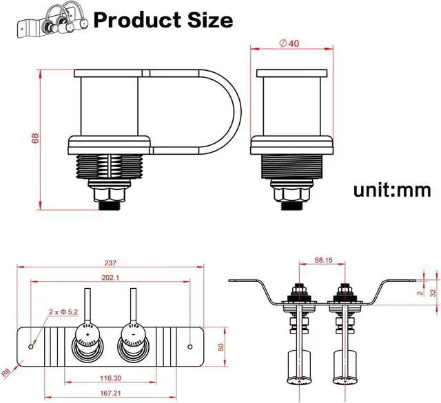 Alt view image 2 of 6 - Battery Jump Post Waterproof Remote Battery Terminals with Heavy Duty Mounting Bracket UTV/ATV Battery Relocation Kit Battery Chargeing Post for Marine Car RV Truck