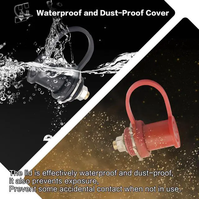 Alt view image 3 of 6 - Battery Jump Post Waterproof Remote Battery Terminals with Heavy Duty Mounting Bracket UTV/ATV Battery Relocation Kit Battery Chargeing Post for Marine Car RV Truck