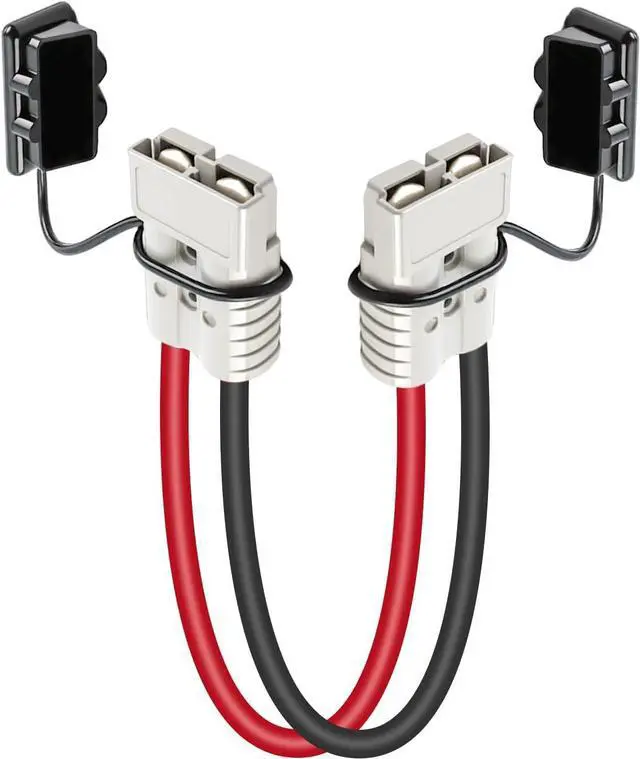 Main image of SB350-SB175 SB350 Gray to SB175 Gray Anderson Adapter Cable, 1FT 1/0 AWG Heavy-Duty Anderson Connector Adapter, Battery Quick Connect Harness for Solar Generator Inverter Winch Truck RV