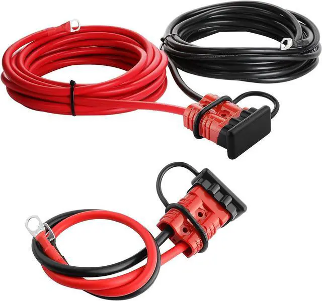 Main image of Winch Quick Connect Power Cable 4AWG 24FT Heavy Duty Extension with Battery Quick Connector & Silver Terminal UL1015 Tinned Copper Wire for RV, Off-Road, Trailer, Solar, Battery Systems