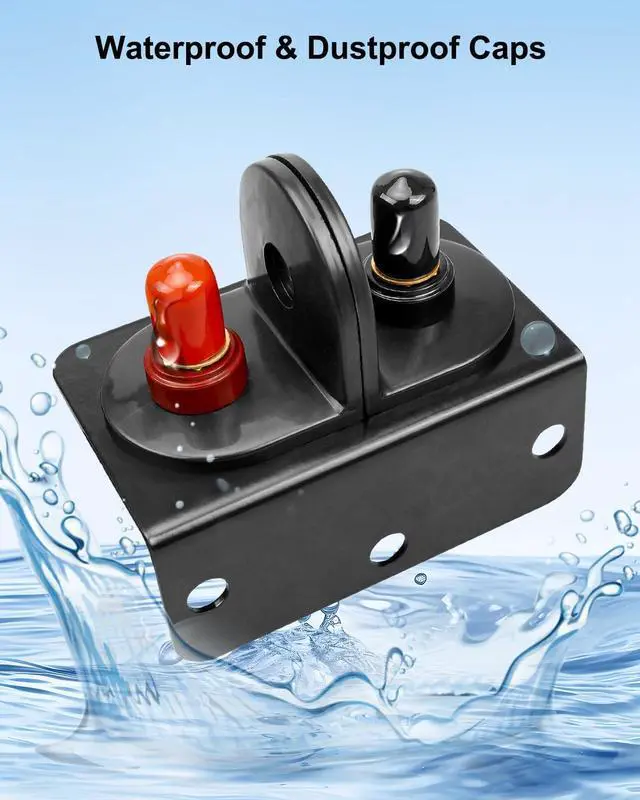Alt view image 2 of 7 - Battery Jump Post Kit, Remote Battery Jumper Terminals with Cable & Mounting Bracket, Heavy Duty Charging Post Battery Terminals Relocation Kit for Car Boat RV Truck UTV ATV Trailer