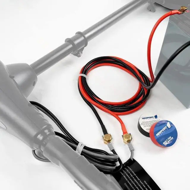 Main image of Newport 10ft Trolling Motor Battery Cable Extension Kit 8AWG Marine-Grade Wire Includes Connectors, Terminals & Heat Shrink Compatible with All Newport Motors