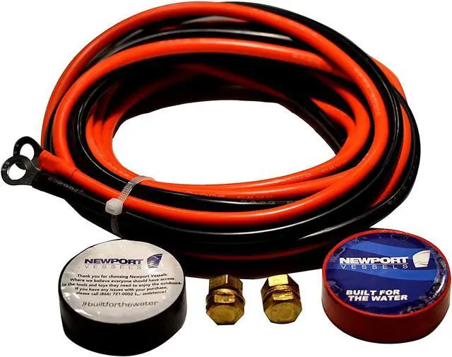 Alt view image 5 of 7 - Newport 10ft Trolling Motor Battery Cable Extension Kit 8AWG Marine-Grade Wire Includes Connectors, Terminals & Heat Shrink Compatible with All Newport Motors