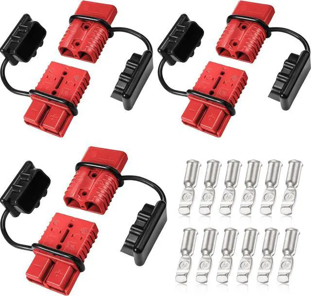 Main image of 6 Pcs 2-4 Gauge 175A Battery Quick Connector 12-36v Disconnect Wire Harness Plug Kit Battery Cable Connector Disconnect Plug for Car Motor Winch Trailer