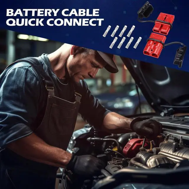 Alt view image 7 of 7 - 6 Pcs 2-4 Gauge 175A Battery Quick Connector 12-36v Disconnect Wire Harness Plug Kit Battery Cable Connector Disconnect Plug for Car Motor Winch Trailer