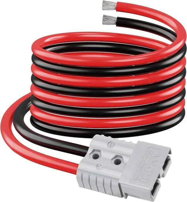 Main image of 6AWG Anderson 120A Connector Winch Power Cable, Battery Quick Connect Jumper Cables for Forklift Car Motor Tractor(6FT)