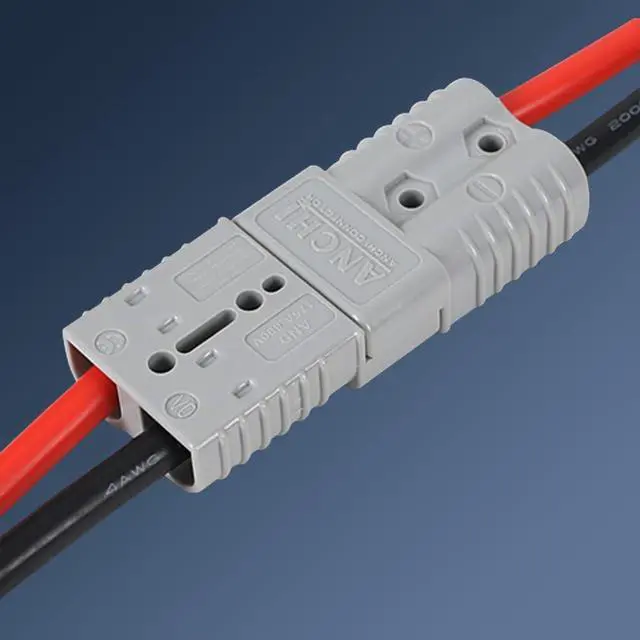 Alt view image 4 of 6 - 350A Forklift Battery Connector 2/0 AWG Gray 350A 600V Plug, Jumper Cable Plug Connect/Disconnect for Recovery Winch, Towing Systems (4PCS 350A Gray)