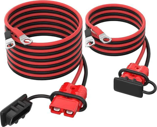 Main image of 175A Battery Quick Disconnect Connector with 14FT 2AWG Copper Wiring Quick Disconnect Winch Power Cable Kit for Forklift Car Motor Tractor