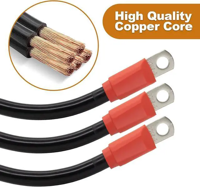 Alt view image 3 of 7 - 7PCS Golf Cart Battery Cables Set Fit for Club Car DS 1994-up 2 Awg 36/48 Volt, 4 Gauge Golf Cart Battery Cables Wiring Kit