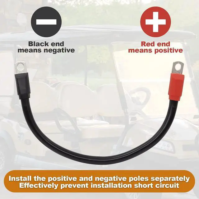 Alt view image 5 of 7 - 7PCS Golf Cart Battery Cables Set Fit for Club Car DS 1994-up 2 Awg 36/48 Volt, 4 Gauge Golf Cart Battery Cables Wiring Kit