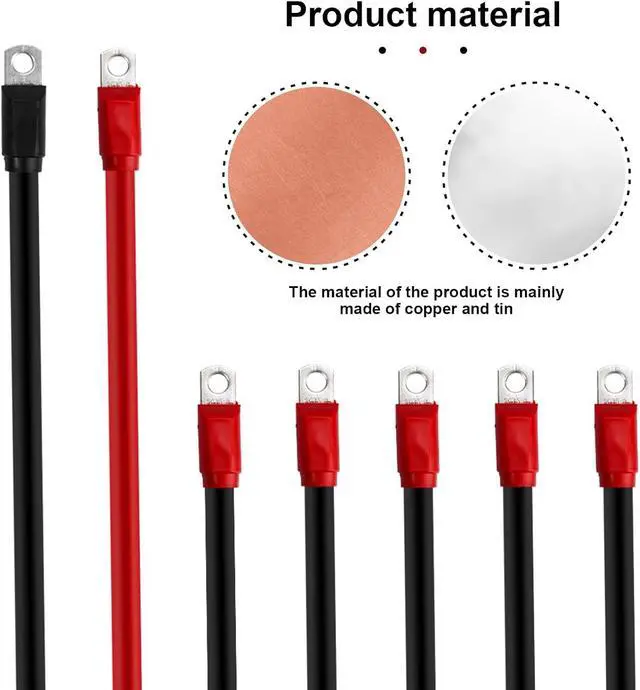 Alt view image 7 of 7 - 7PCS Golf Cart Battery Cables Set Fit for Club Car DS 1994-up 2 Awg 36/48 Volt, 4 Gauge Golf Cart Battery Cables Wiring Kit