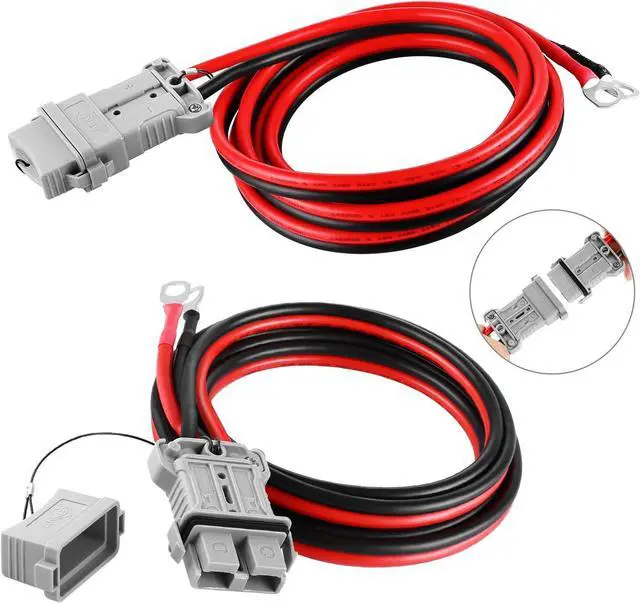 Main image of Waterproof Battery Quick Connect Disconnect with 8.2FT 8 Awg Cable, 50 Amps 6-8 Gauge Ip68 Jumper Cable Plug Connector Kit for Recovery Winch, Towing Systems