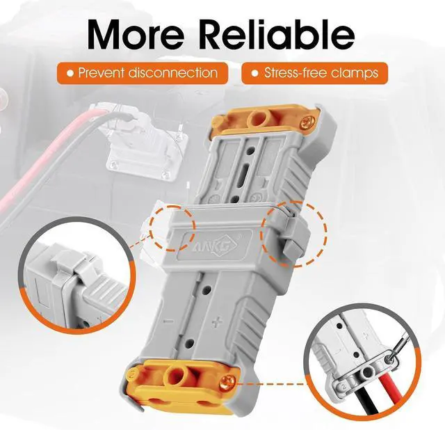Alt view image 7 of 7 - Waterproof Battery Quick Connect Disconnect with 8.2FT 8 Awg Cable, 50 Amps 6-8 Gauge Ip68 Jumper Cable Plug Connector Kit for Recovery Winch, Towing Systems