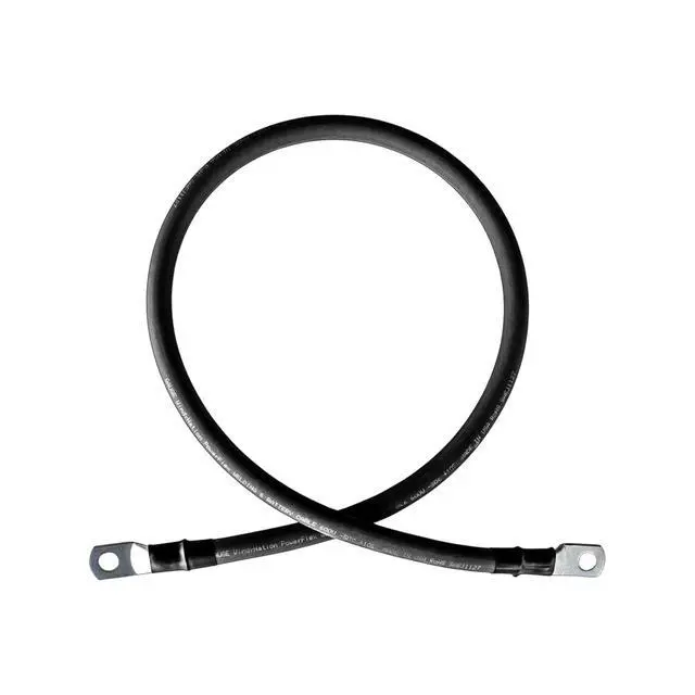 Alt view image 2 of 6 - 2/0 AWG 2/0 Gauge Red + Black Pure Copper Battery Inverter Cables Solar, RV, Car, Boat 2 feet 3/8" + 5/16" Cable Lugs